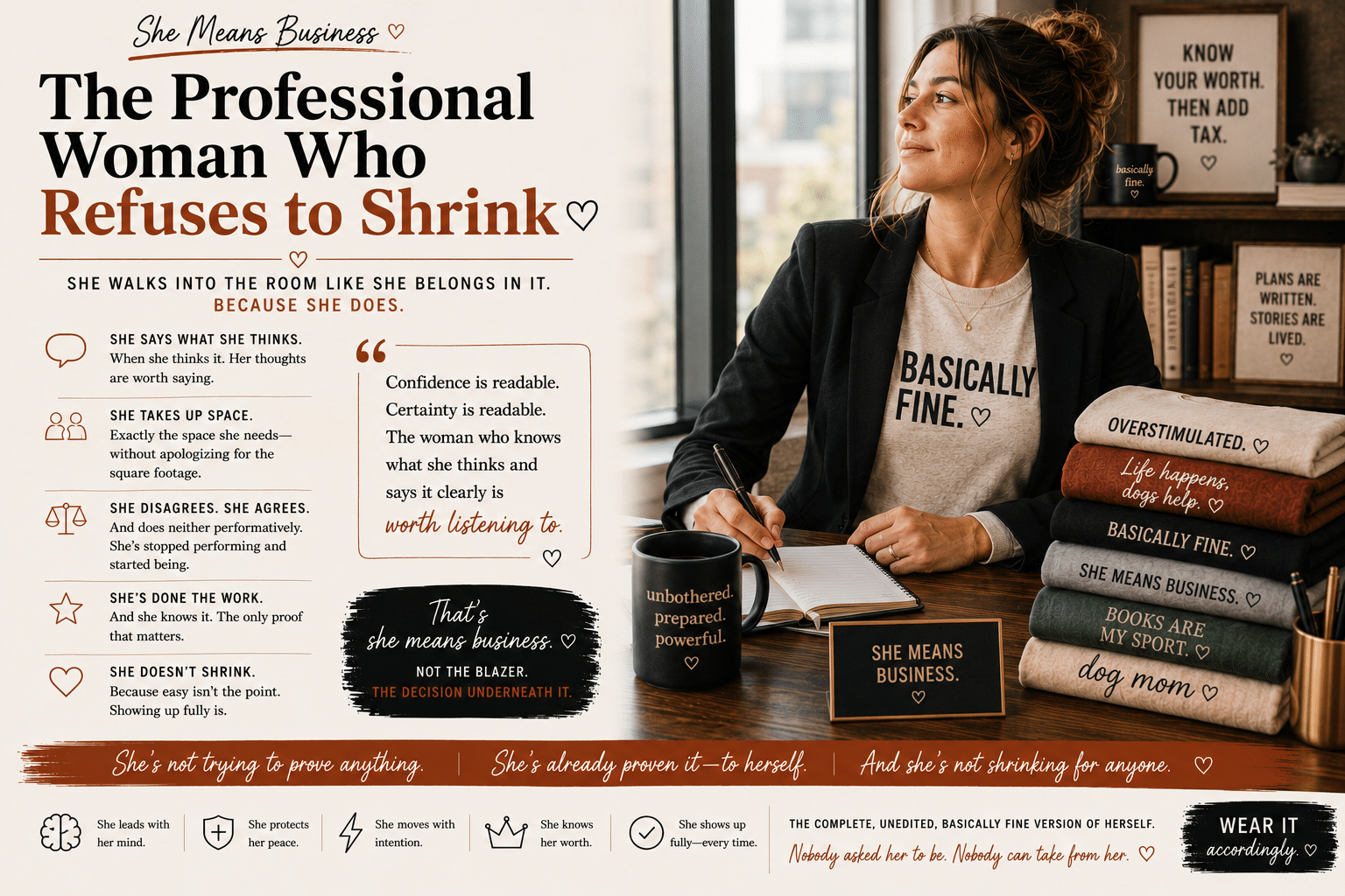 The Professional Woman Who Refuses to Shrink