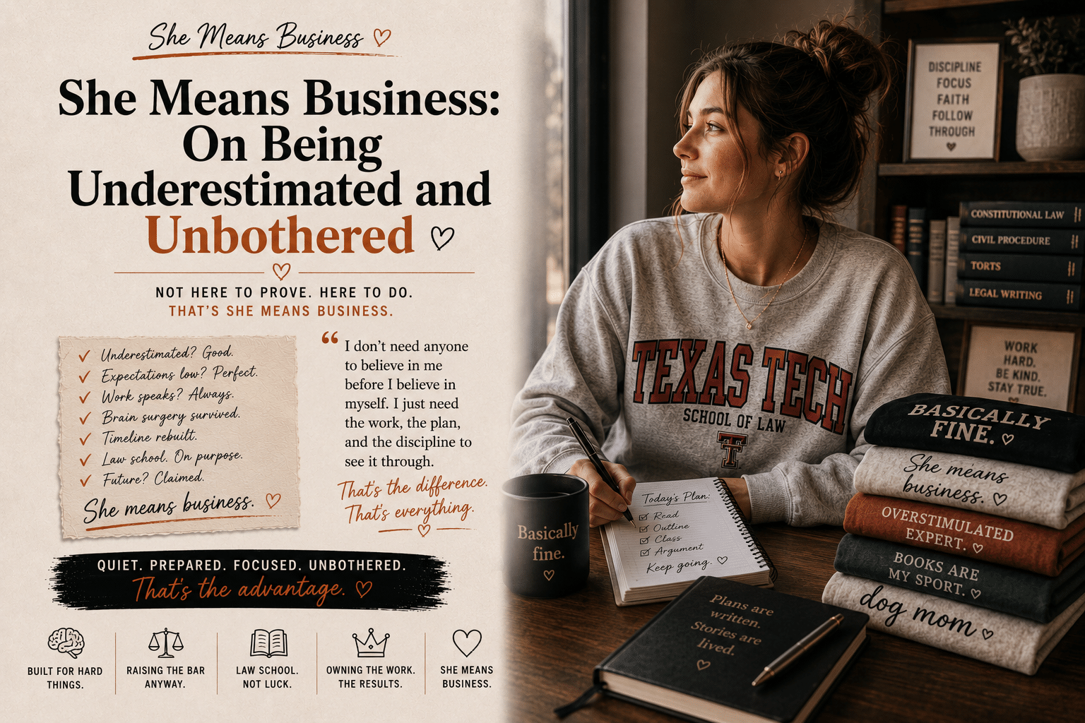 She Means Business: On Being Underestimated and Unbothered
